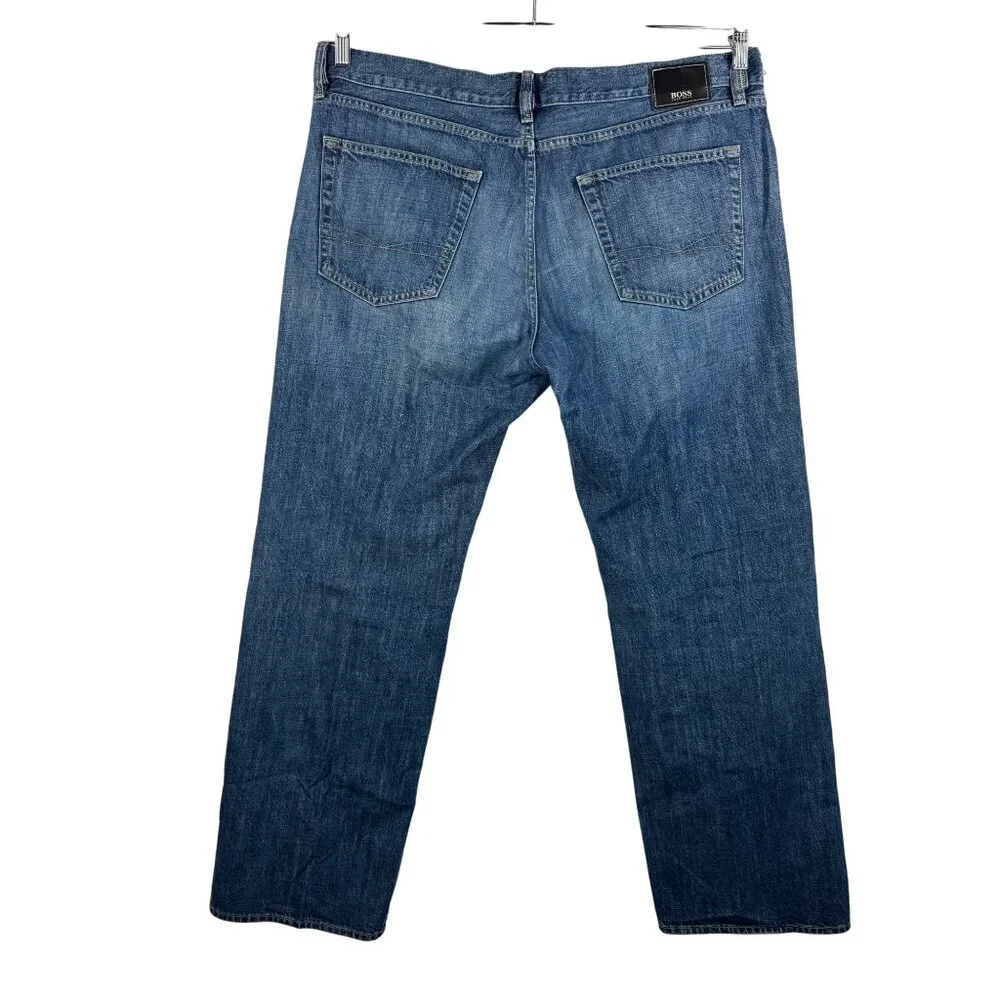 Hugo Boss Maine jeans mens straight leg relaxed‎ blue 90s sz 40x32